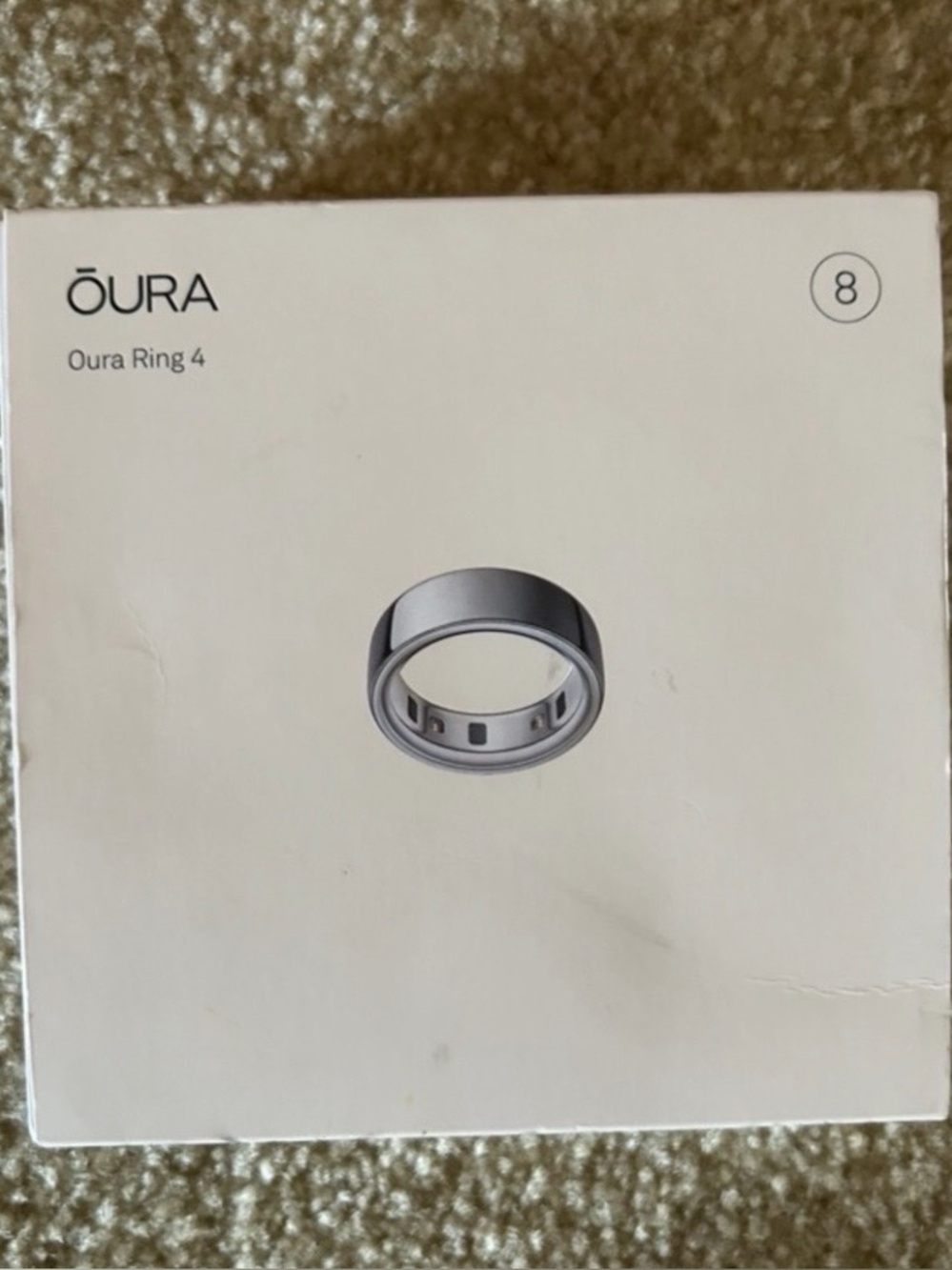 Ōura Ring 4 - Silver Smart Ring (Size 8) NEW Open Box